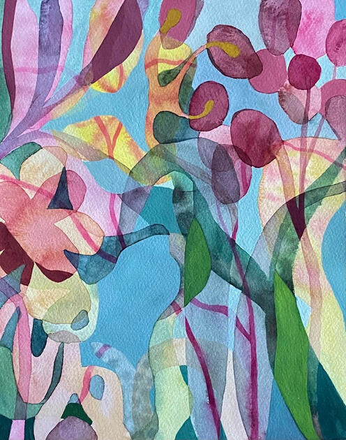 Whispers, 7"x9" Watercolor on paper