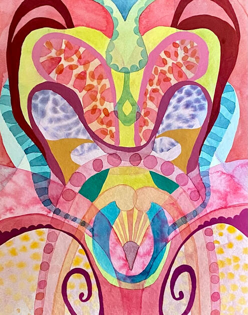 Bright, 9"x12" Watercolor on paper