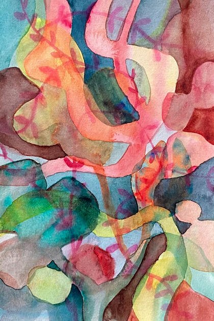 Reach, 6"x9" Watercolor on papered